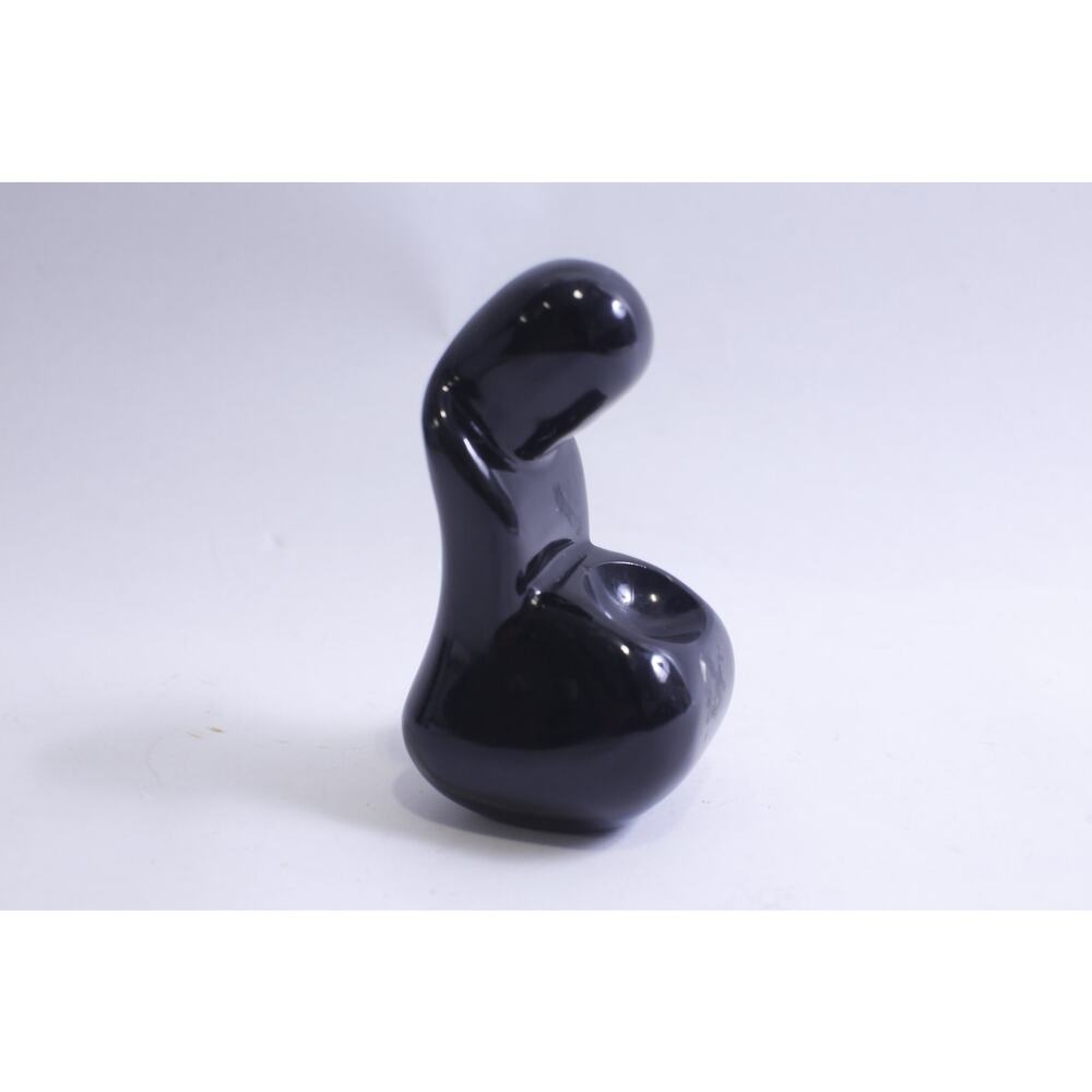 Black, Marble Statue, Candle Holder, 5", Contemporary, Art Object, Tabletop,